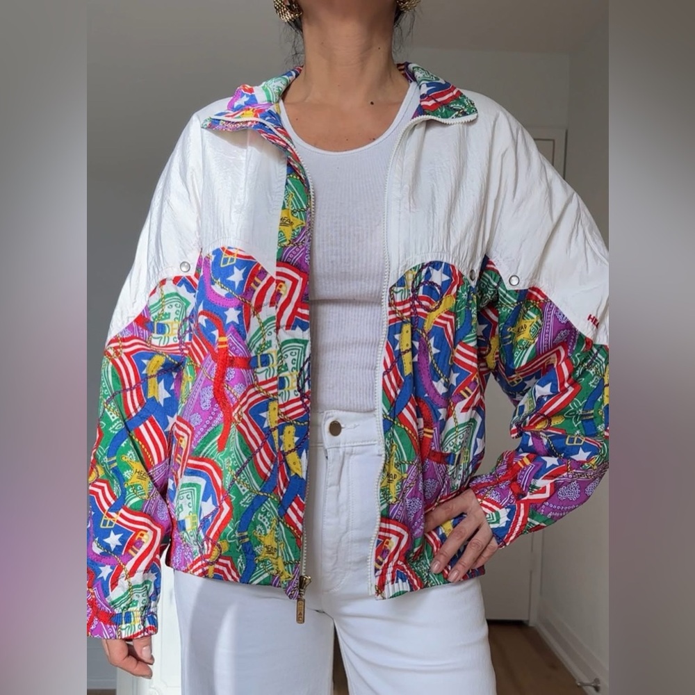 ❌SOLD ON MY IG Vintage 80’s Head Windbreaker Jacket